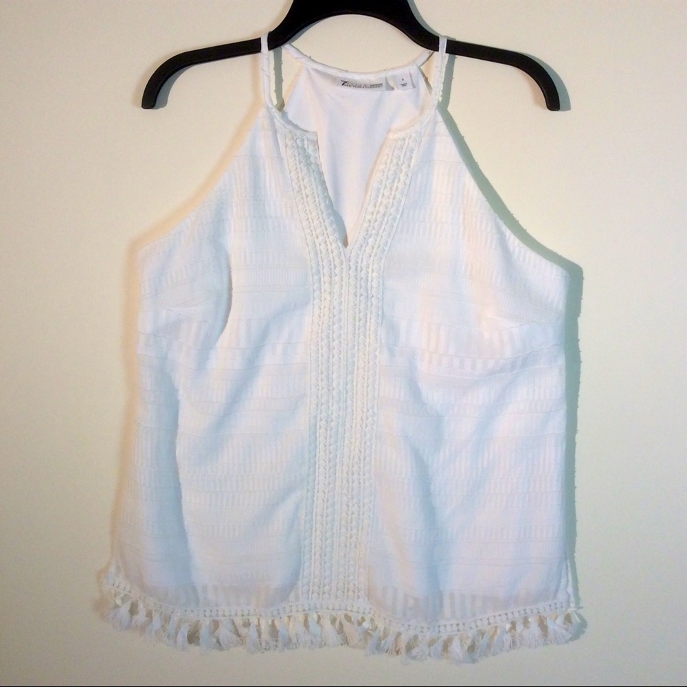 7th Avenue White Tank Sleeveless Racerback Blouse